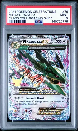 2021 POKEMON CELEBRATIONS CLASSIC COLLECTION #76 M RAYQUAZA EX PSA 9 - Image 1