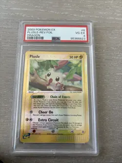 2003 Pokemon EX Dragon Plusle Holo #8 PSA 4 VG-EX - Image 1