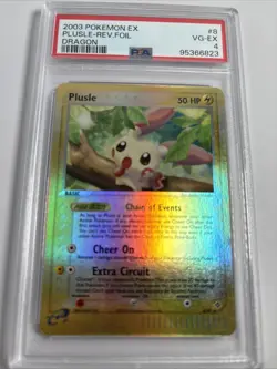 2003 Pokemon EX Dragon Plusle Holo #8 PSA 4 VG-EX - Image 3