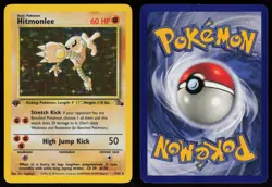 Hitmonlee 7/62 Rare Fossil Holo 1st Edition Pokemon - Image 3
