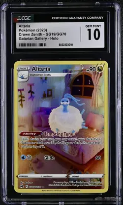 Pokemon Altaria (2023) Crown Zenith GG19/GG70 CGC Gem Mint 10 - Image 1