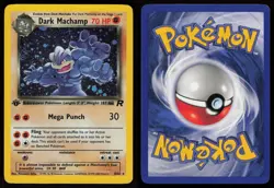 Dark Machamp 10/82 Rare Team Rocket Holo 1st Edition Pokemon - Image 3
