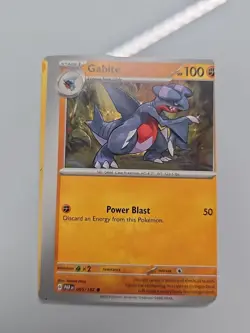 Gabite 95 Paradox Rift Severe Miscut OC Error Alignment Dot Pokemon English - Image 1