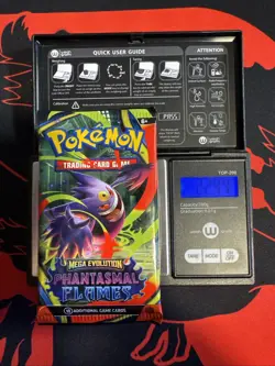 22.44g HEAVY - Pokemon TCG M-E Phantasmal Flames Booster Pack Sealed / Semi GoDU - Image 1