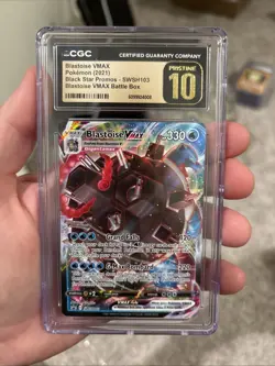 Pokemon CGC 10 PRISTINE Blastoise VMAX SWSH103 Holo Black Star Promo Battle Box - Image 1