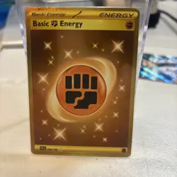 Fighting Energy 258/198 Secret Gold Alt Art Scarlet & Violet Pokemon English - Image 1