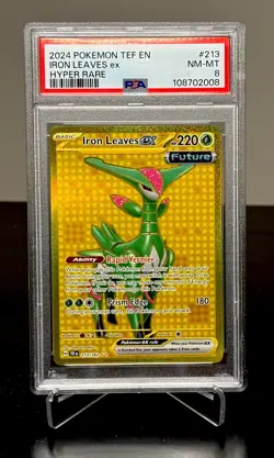 2024 Pokemon Iron Leaves EX Hyper Rare 213/162 Psa 8 - Image 1