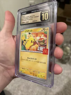 2025 POKEMON JPN MEGA EVOLUTION MCDONALD'S PROMOS #020 PIKACHU CGC 10 PRISTINE - Image 2