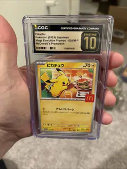 2025 POKEMON JPN MEGA EVOLUTION MCDONALD'S PROMOS #020 PIKACHU CGC 10 PRISTINE - Image 5