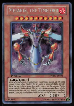 Metaion, the Timelord PHSW-EN098 Secret Rare 1st Edition Yu-Gi-Oh - Image 1