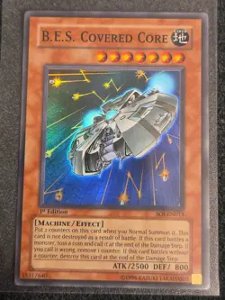 Yugioh! LP B.E.S. Covered Core - SOI-EN013 - Super Rare - 1st Edition Lightly Pl - Image 1