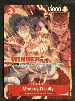Monkey.D.Luffy - P-006 (Winner Pack Vol. 1) Stamped NM CLEAN One Piece Promo - Image 1