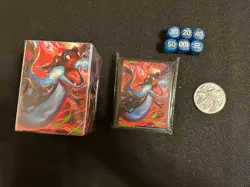 Shiny Mega Charizard X UPC Deck box, Sleeves, Dice, And Coin Pokemon TCG New - Image 1