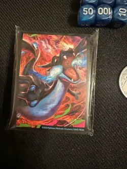 Shiny Mega Charizard X UPC Deck box, Sleeves, Dice, And Coin Pokemon TCG New - Image 2