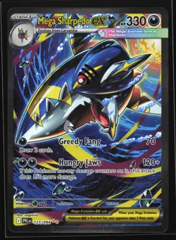 Mega Sharpedo ex 127/094 Phantasmal Flames Special Illustration Rare Pokemon - Image 1