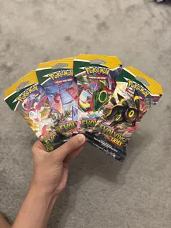 Pokemon Evolving Skies Sleeved Booster Packs - Full Art Set (x4 Packs). - Image 4
