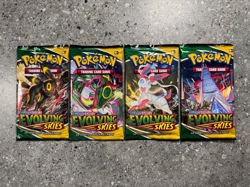 Pokemon TCG 4x (=1 Artset) Evolving Skies Booster Pack Genuine Factory Sealed - Image 1