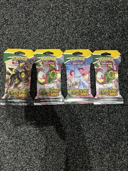Pokemon Evolving Skies Sleeved Booster Pack X4 - Image 1