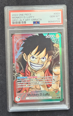 Monkey.D.Luffy (003) (Parallel) OP01-003 Romance Dawn Foil Alt.Art- Errata - Image 1