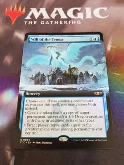 Mtg. Will of the Temur. Extended Art. Commander: Tarkir: Dragonstorm. Pack Fresh - Image 1