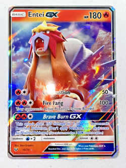 Pokemon TCG: Entei GX 10/73 -Shining Legends -Ultra Rare Holo -NM - Image 1