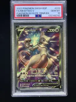 Mewtwo V - SWSH229 PSA 10 Black Star Promo Full Art Pokemon - GEM MT - Image 1