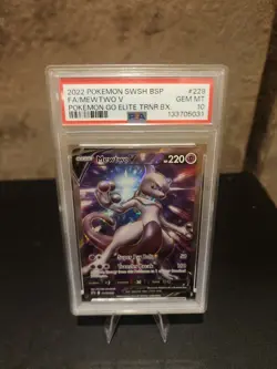 Mewtwo V - SWSH229 PSA 10 Black Star Promo Full Art Pokemon - GEM MT PSA 10 - Image 1