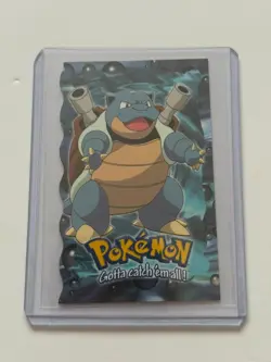 BLASTOISE #09 9 OF 12 POKEMON EVOLUTION TOPPS DIE CUT EMBOSSED BLUE LABEL - Image 1