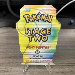 Topps 2001 Pokemon League Champion Pupitar 247 Die Cut Embossed 17/18 Blue Label - Image 2