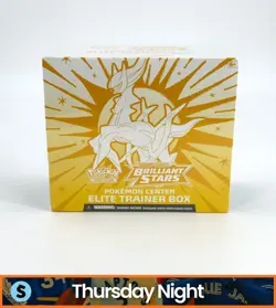 POKEMON CENTER TCG SWORD & SHIELD BRILLIANT STARS SEALED ELITE TRAINER BOX ETB - Image 1