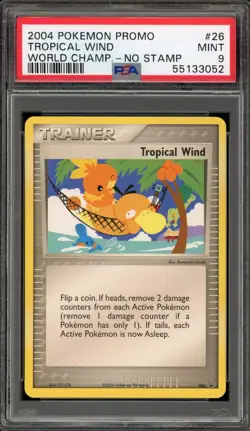 Pokemon Tropical Wind 2004 World Championships No Stamp Promo #026 PSA 9 Mint - Image 1