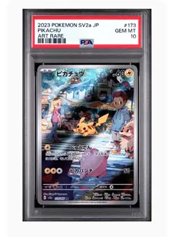 Pokemon Japanese Scarlet & Violet 151 - Pikachu AR Art Rare Foil #173/165 PSA 10 - Image 1