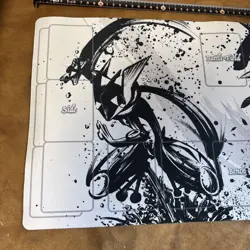 Pokemon Card Rubber Playmat Sumi-e Retsuden Greninja and Mega Sceptile Japan - Image 2