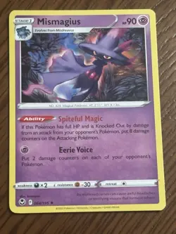 Mismagius - 064/195 - Silver Tempest Pokemon Card - Image 1