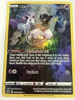 Pokemon Mew TCG Ultra Rare Holo Card Crown Zenith: Galarian Gallery #GG10/GG70 - Image 2