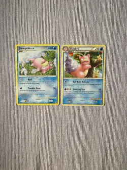 Pokemon TCG Slowpoke Great Encounters And Slowbro Undaunted Cards LP - Image 1