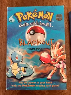 Pokemon Blackout Theme Deck - No Cards, Empty Box + Coin + Damage Counters - Image 1