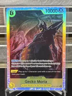 Gecko Moria OP14-104 SR The Azure Sea's Seven - ONE PIECE Card Game English - Image 1
