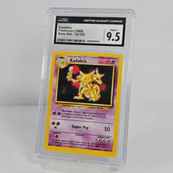 CGC 9.5 Kadabra Base Set 32/102 Vintage Pokemon Card 1999 WOTC - Image 1
