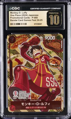 2024 ONE PIECE JPN BANDAI CARD GAMES FEST 24-25 MONKEY D. LUFFY CGC 10 PRISTINE - Image 1