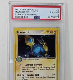 Manectric 9/109 EX Holo Ruby & Sapphire Rare 2003 Pokemon Card Graded PSA 6 - Image 3