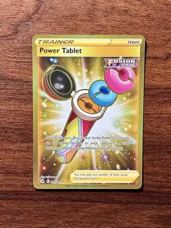 Power Tablet 281/264 Fusion Strike Full Art Gold Secret Rare 2021 Pokemon Card - Image 1