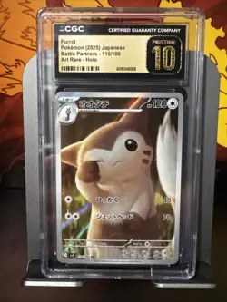 CGC Pristine 10 Furret 110/100 AR Art Rare Battle Partners sv9 Pokemon Card - Image 1