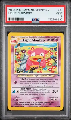 PSA 9 - Light Slowbro - #51 - Neo Destiny - Pokemon Card - Image 1