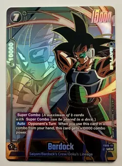 Bardock FB08-111 Gold Alternate Art Saiyan's Pride Dragon Ball English Card - Image 1
