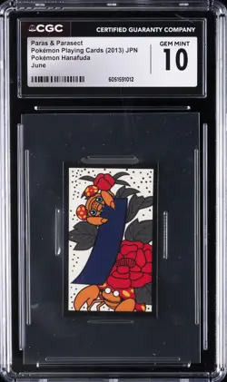 2013 POKEMON HANAFUDA PLAYING CARDS PARAS & PARASECT CGC 10 GEM MINT - Image 1