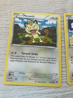 Lot of Pokemon MEOWTH Holo or Not Rare Collecting Cards - includes all 3 - VERY - Image 2