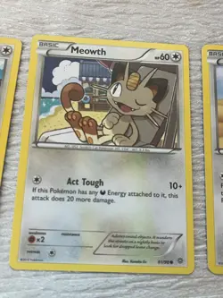 Lot of Pokemon MEOWTH Holo or Not Rare Collecting Cards - includes all 3 - VERY - Image 3