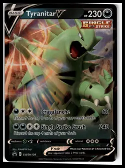 Tyranitar V Pokemon SWSH109 SWSH: Sword & Shield Promo Cards Holo - Image 1