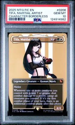 2025 MTG FINAL FANTASY COMMANDER #0206 TIFA, MARTIAL ARTIST PSA 10 - Image 1